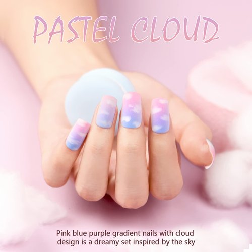 GLAMERMAID Black Press on Nails Medium Almond, Emo Fake Nails Short Oval with Gothic Eyes Desgin, Rainbow Star Glossy Gel Acrylic Stiletto Stick on False Nails Set, Glitter Glue on Nail Kit for Women