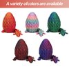Bismion 3D Printed Dragon Toy 12" Crystal Dragon Fidget Executive Desk Dragon Egg