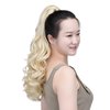 SYXLCYGG Blonde Clip Ponytail Synthetic Fake Claw Pony Tails Blond Hair Extensions 20" Wavy 5.3 OZ Like Real Hair Piece Women Yaki Fluffy