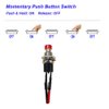 Gebildet 12pcs 7mm 3V-6V-12V-24V-230V/1A Prewired Mini Momentary Push Button,SPST Nomal Open ON/Off 2 Pin Round Button for Model Railway Hobby