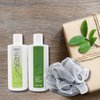 Vitabath Original Spring Green Everyday Skincare Set Moisturizing Shower Gel Wash, Reviving Lotion & Exfoliating Body Scrubber Pouf - Intoxicating Foam Cleanser & Dry Skin Hydration for Women & Men