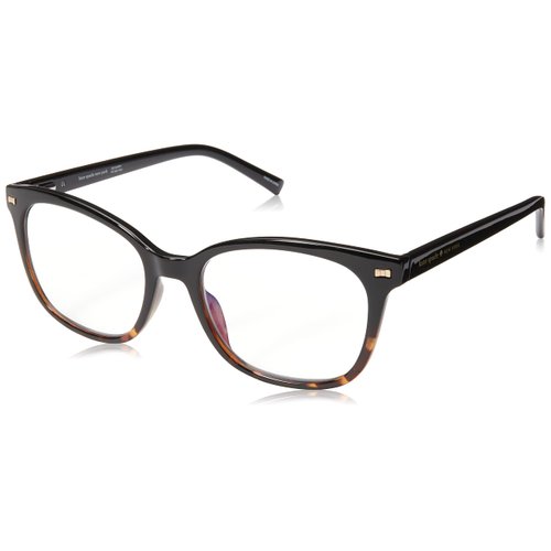 Kate Spade New York Women's Keadra Square Reading Glasses, BLK HAVAN, 51 mm + 2.5