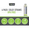Reduce Reusable Hard Plastic Straws, 4 Pack - Fits 20-50 oz Tumbler Mugs - BPA-Free, Dishwasher Safe, Impact Resistant - Ideal Drinking Straws for Home and Travel