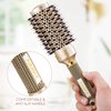 AIMIKE Nano Thermal Ceramic & Ionic Hair Brush with Boar Bristles for Styling, Volume & Shine (2.9 inch, 1.7 inch Barrel) + 4 Free Clips