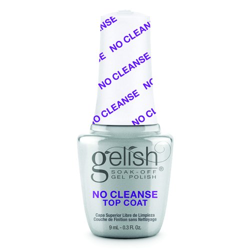 Gelish Mini No Cleanse Gel Nail Top Coat, Nail Gel Top Coat, Top Coat For Gel Nails, 0.3 ounce