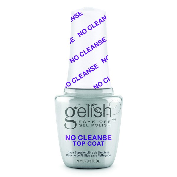 Gelish Mini No Cleanse Gel Nail Top Coat, Nail Gel Top Coat, Top Coat For Gel Nails, 0.3 ounce