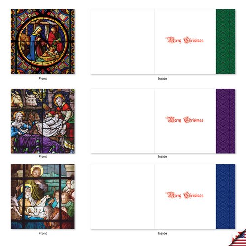 The Best Card Company 10 Christmas Card Assortment Box Set (4.8 x 6.6 Inch) with Envelopes (10 Designs, 1 Each) A Star Is Born AMQ6127XSG-B1x10