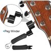 CC CAIHONG Guitar String Winder, Guitar String Winder Tool, Guitar Bridge Pin Puller and Cutter, 3 In 1 Multifunctional Guitar String Peg Tuner Winder for Acoustic Electric Guitar (Black)