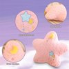 Goylmc Star Plush Pillow, Star Stuffed Toy Hanging a Moon, Home Decoration Christmas Birthday Gift for Kids Adults (17.7inch)