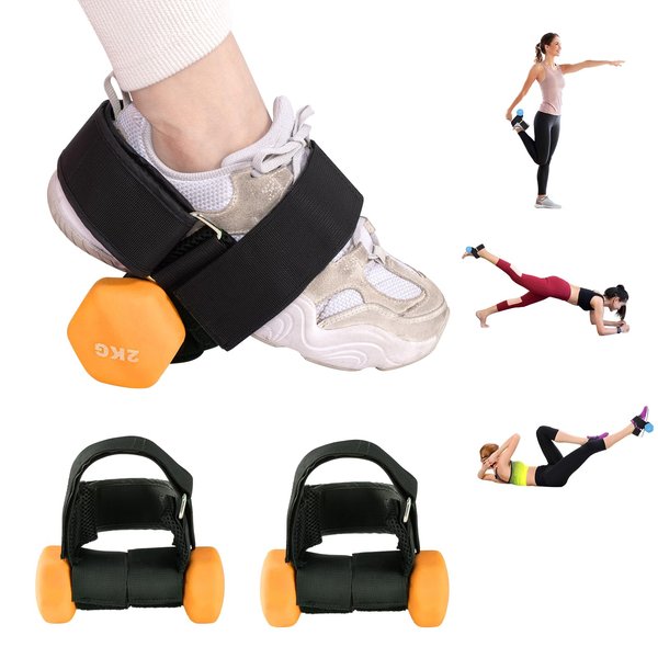 HOMEE Dumbbell Foot Attachment 2PCS,Adjustable Ankle Weights,Monkey Feet Dumbbell Holder,Tibialis Trainer,Ankle Straps for Weight Lifting,Home Gym Equipment for Leg Extensions for Men and Women