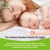 Cosy Family 3 Pack Baby Hooded Towels, Rayon Made from Bamboo, Ultra Soft Unisex Bath Towels for Babies,Toddler,Infant - Newborn Essential - Ultra Absorbent Toddler Towels for Baby Boy Girl - White