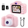 Nynicorny Kids Camera, Children Digital Rechargeable Cameras Toddler Educational Toys, Mini Children Video Record Camera with 1080P HD 2 Inch Screen & 32GB SD Card for Birthday (Pale Pink)…