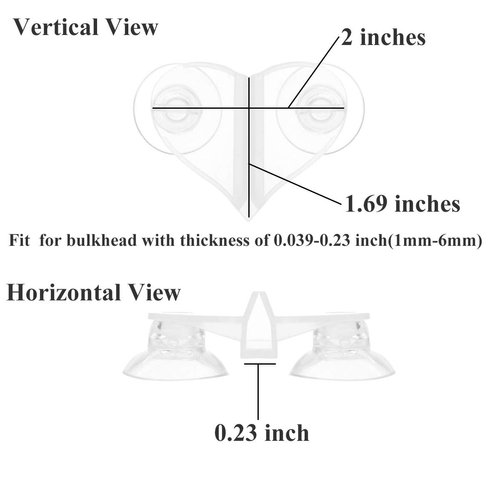 JZMYXA Aquarium Fish Tank Divider Suction Cup, 4 Pieces