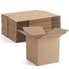 Eupako 4x4x4" Cardboard Box Mailers 25 Pack Brown Cube Corrugated Small Shipping Boxes for Mailing