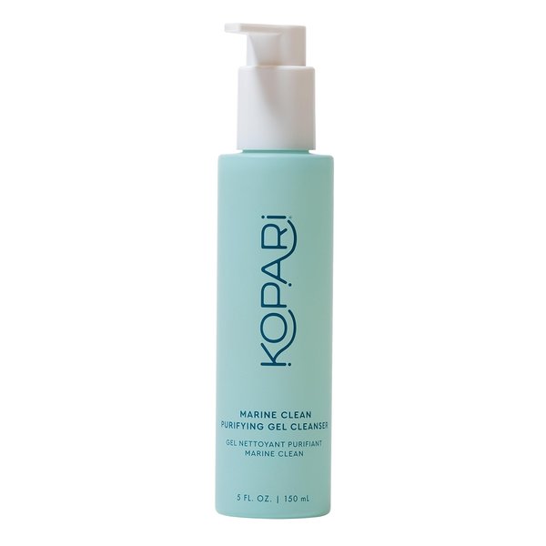 Kopari Marine Clean Purifying Gel Cleanser, Infused with Amino Acids & Vitamin B5, Dual-Action Gel-to-Foam Cleanser, Gentle and Nourishing, 5 oz