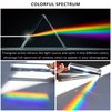 QFkris 2 Pack 6inch Crystal Optical Glass Triangular Prism Clear Triple Prism for Photography Effects Physics Teaching Light Spectrum Optics Kits,Clear