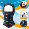 Toddler Boys Winter Balaclava Hat Windproof Kids Warm Ski Full Face Cover Baby Girls Cold Weather Snow Hat?C-Colorful Little Dinosaur?