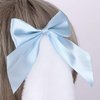 1 Pair Blue Girls Bunny Plush Lop Ears Hair Clip Rabbit Furry Ears Ribbon Bow-knot Hair Clamp Hairpin Cosplay Headwear Easy to Wear Ornaments, Hair Accessories