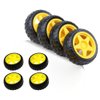 ThtRht 8 Pack TT Motor Wheels Replacement Smart Car Robot Wheel Tyres 1:48 Model Gear Spare Parts for Gearbox RC Chasis Arduino DIY Kit Remote Control Cars Rubber Tire