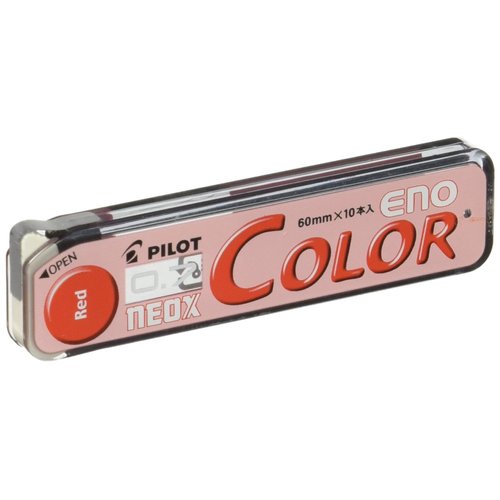 Pilot Color Mechanical Pencil Lead Eno, 0.7mm, Red, 10 Leads (HRF7C-20-R)