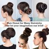 Hair Bun Maker Set 6 PCS - Ring Style Hair Bun Donut (1 L, 2 M and 3 S) with Pins 5 Elastic Bands, 20 Hair Bobby and 4 Pony Hair Tools for Women & Girls Kids (Blonde)