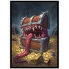 Fantasy North - Treasure Chest Mimic - 100 Smooth Matte TCG Trading Card Sleeves - Fits Magic MTG Commander Pokemon and Other Card Games - Playing Card Sleeves