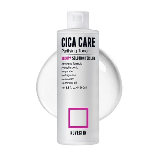 [Rovectin] CICA Care Purifying Toner - Soothing Facial Toner for Sensitive and Irritated Skin with Houttuynia Cordata Extract and Madecassoside (8.8 Fl. oz)