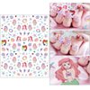 6 Sheets Cute Nail Art Stickers Cartoon Nail Decals 3D Self Adhesive Designer Nail Stickers Nail Art Supplies Mermaid Nail Stickers for Women Girls Nail Decoration Accessory (Princess)