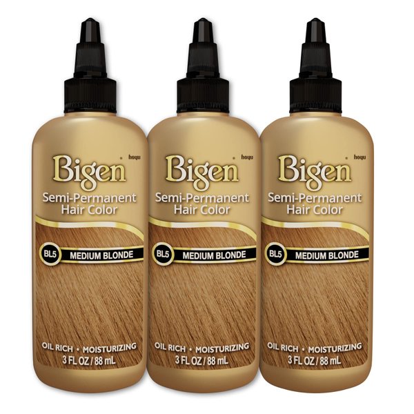 BL5 Medium Blonde Bigen Semi Permanent Hair Color (3 Pack)