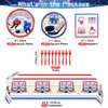 Hegbolke Hockey Party Supplies Serve 20-81Pcs Plates Napkins Tablecloth Forks Set for Kid's Hockey Fans Birthday Gameday Hockey Theme Party Decorations