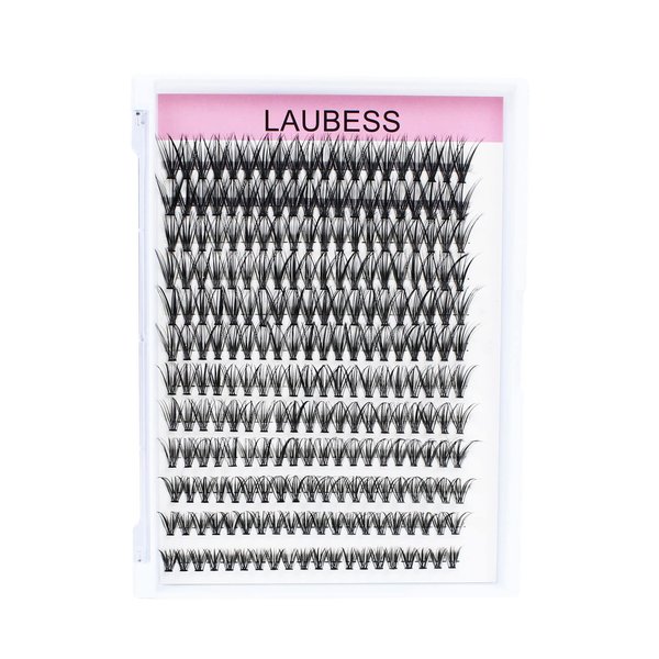 Cluster Eyelash Extensions Mixed LAUBESS Eyelash Clusters 30D Lash Clusters DIY Lash Extension Individual Lashes Natural Cluster Lashes Eyelash Extension (30D-0.07C-14-18mm)