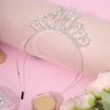 Jaciya Silver Birthday Headband Tiara for Girls 10 Year Old Girl Birthday Gifts Princess Party Decorations 10th Birthday Decorations for Girl