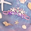 GAFATORY Pink Baby Elastic Headband with Pearl Seashell Starfish Headbands with Veil Fishtails Soft Headwrap Newborn Hair Band Children Hair Accessories