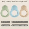 Eascrozn Baby Teething Toys, 3 Pack Teethers for Babies 3-6 6-12 Months, Baby Teething Relief Sore Gums, Food Grade Silicone Avocado Shape Baby Teether with Easy to Hold, BPA Free