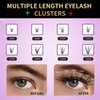 LEESKELASH Natural Look False Eyelashes Extensions Premium Fake Eyelash Clusters For a Fluffy Full Volume Effect Easy Application (L01,8-16MIX,72Pcs)