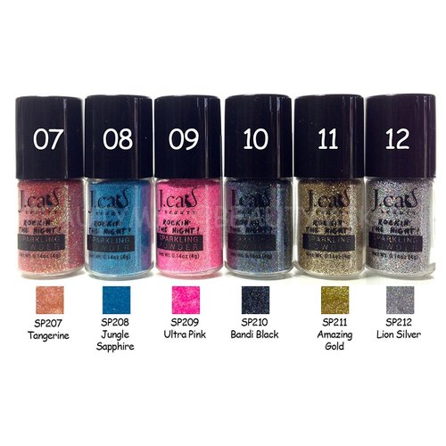 J.cat Beauty Mineral Base Loose Powder Sparkling/glitter Eye Shadow Pigment 12 Colors