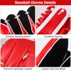 Aodaer 4 Pack T Ball Sets Teenager Easy Catch Ball & Glove Set 4 Youth Teeball Gloves 8 Balls Synthetic Leather Glove and Baseball for Yard Lawn Game, Catch Game, Baseball Play, Black and Red