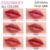 COLORKEY Soft Matte Water Lip Tint, Matte Finishs, Long-Lasting, Moist Fit Without Stickiness, Moisturized, Waterproof, Liquid Lipstick, Nude lip color (R300 Dewy Rose)