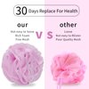 FARMOGA Bath Loofah Sponge Back Scrubber Shower Sponge Soft Mesh Exfoliator Pouf Shower Ball Bath Sponges for Women and Men Bath Accessories (4Pcs 50g Multi Colour)