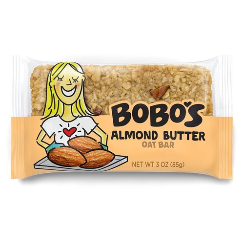 Bobo's Oat Bars, Almond Butter, 3 oz Bar (12 Pack), Gluten Free Whole Grain Snack and Breakfast Bar