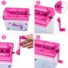 JIKIOU Mini Hand Shredder Portable Paper Shredder Manual Shredder Documents Paper Cutting Tool Home Office Desktop Stationery Red