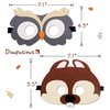 CiyvoLyeen Forest-Friends Animals Felt Masks 10 pcs Woodland Creatures Animal Cosplay Zoo Camping Themed Party Favors Supplies for Boys or Girls