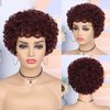 Quantum Love Short Curly Human Hair Wigs for Black Women 6 Inches Afro Kinky Curly Brazilian Virgin Human Hair Short Pixie Cut Wigs 99J