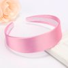 AHONEY Pink Headband for Women Girls Satin Silk Headband Non Slip 1.57" Wide Plain Head Band Solid Hair Band DIY Halloween Costume Holiday Fasion Hair Accessories Gifts