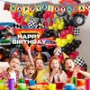 Monster Big Truck Machine Jame Birthday Decorations Set Including Backdrop, Balloon Garland, Banner, Tablecloth, Cake Topper