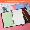 A5 Refill Paper, 200 Lined Pages, 5 Tabs Binder Divider, 160 PCS Index Tabs with Ruler, 2 PCS PVC Pockets, Binder Inserts for Refillable Planner Organizer