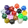 SmartDealsPro 10-Pack 20 Sided Dice D20 Polyhedral Dice for DND RPG MTG Table Game (Color 1)