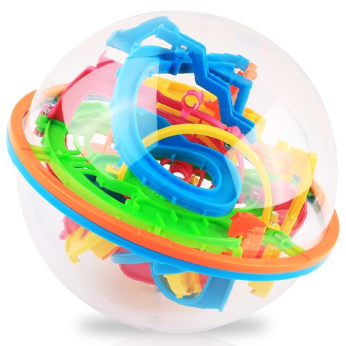 Gamieac 3D Maze Ball with 138 Challenges, Brain Teaser Puzzle Games for Kids and Adults, 3D Mind Games for Hours of Challenging Fun, Road Trip Game and Airplane Activities for Kids