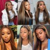 Highlight Bundles Human Hair Color #30 Straight Human Hair Bundles Brazilian Unprocessed Virgin Hair 3 Bundles 18 20 22 Inch Two Tone Brown Mixed With Light Brown Bundles Hair Weave