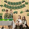 Camo Birthday Party Decorations, Army Birthday Party Decorations includes Military Party Decorations Banner and Camoflage Birthday Party Decorations Hanging Swirls for Boys Birthday Party Supplies